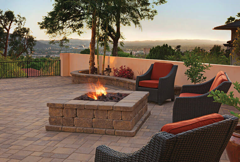 Angelus Courtyard stone firepit