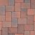 Antique Cobble I pattern Red Brown Charcoal color