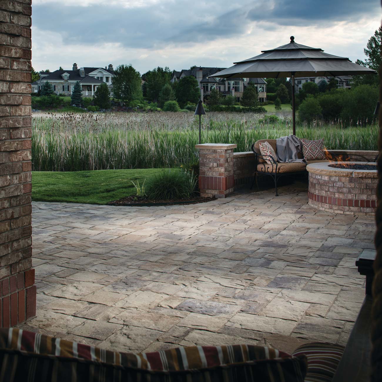 Belgard Mega Lafitt Pavers Backyard
