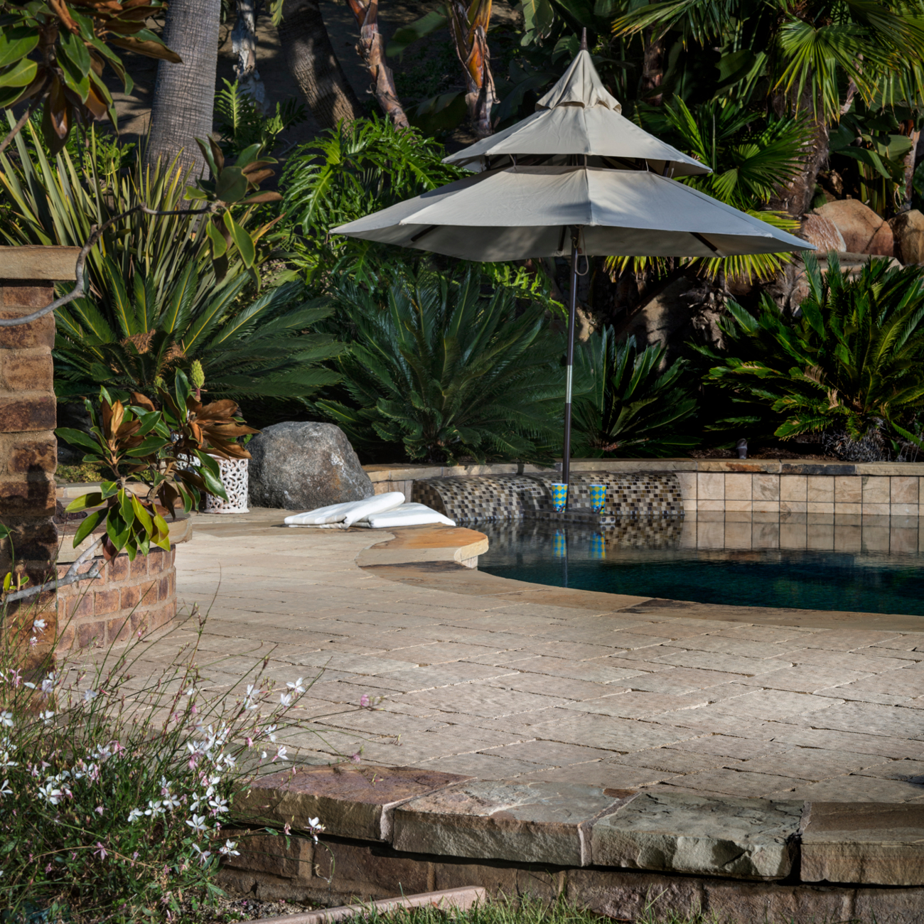 Mega Bergerac paver pool deck